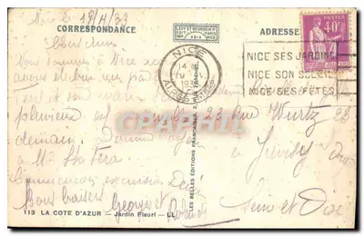 Ogród Fleuril — Nice — Wydawnictwo Adia — Rewers