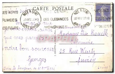 Nice - La Grotte - Jardins Albert Ier — J. GILLETTA, n°7 — Rewers