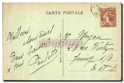 Vichy - Parque e Fontes dos Chieilins — Editor Béguin, n° 387 — Verso
