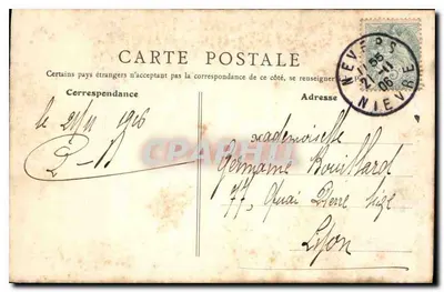 Nevers - Poort van Parijs en Kerk van Sint-Pieter — B.F., Parijs, n°29 — Achterkant
