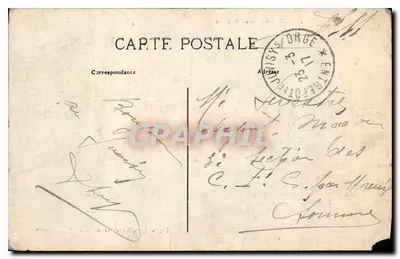 Cartolina d'epoca Juvisy La Gare Interieure — Verso