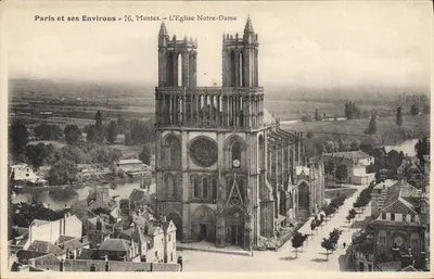 Mantes - A Igreja de Nossa Senhora — Paris e seus Arredores - 76. Editor: Edição do Pinntomous, Paris