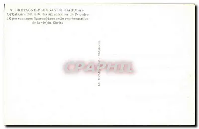 Plougasnel-Daoulas — Calvário — Editor LE DOARL, Édouard, Châteaulin — Verso