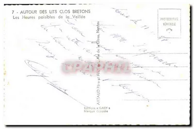 Rond de gesloten bedden van de Bretonnen — De rustige uren van de avondwacht — Edities Gaby — Achterkant
