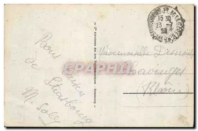 Estrasburgo - Praça Kléber e Catedral — editor 'Imprimerie de la Poste' n°92 — Verso
