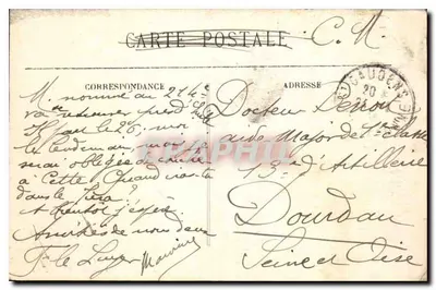 The Chaos - Gavarnie — view of the rocky chaos with a car — publisher BR, no. 2701 — Back