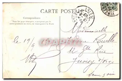 Vincennes — Vista Interna da Porta Oeste — Editor Bilhete postal moderno n°34 — Verso