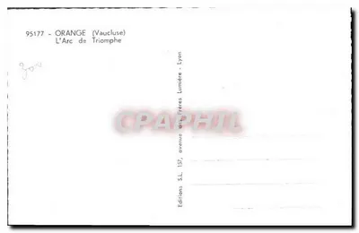 Orange (Vaucluse) — De Triomfboog — Uitgave door de Broers Lyan — Achterkant