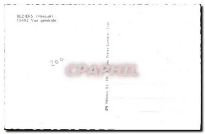 Béziers — Vista generale — Edizioni Héroult, Lione — Verso