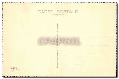 Limoges (H.-V.) — The Bishop's Palace (currently Museum) and Saint-Étienne Cathedral — Censor's Stamp 1939 — Back