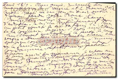 Katedra w Reims – widok fasady – La Douce France — Rewers