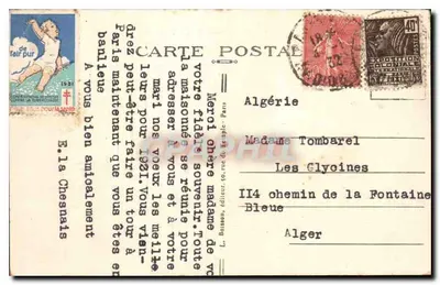 Paris — A Rue de Rivoli e o Jardim das Tuileries em direção ao Arco do Triunfo da Estrela — J. H. — Verso