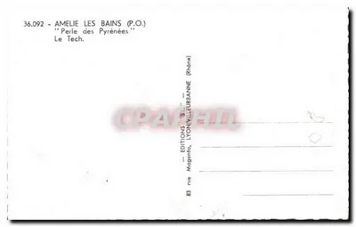O Tech — Amélie-les-Bains (P.O.) — Edições Magenta, Lyon — Verso