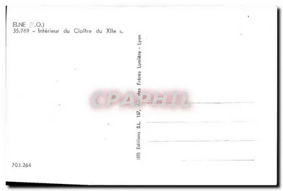Elne — Wnętrze klasztoru z XII wieku — Éditions S.L. Lyon — Rewers