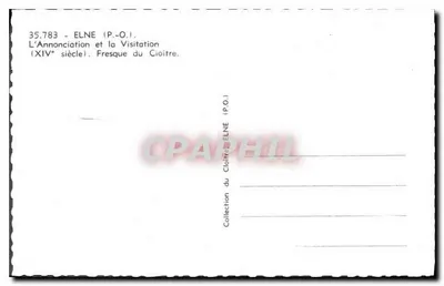 Elne - A Anunciação e a Visitação - Fresco do Claustro (século XIV) — Verso