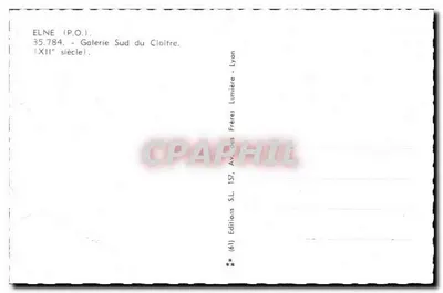 Elne (P.O.) — Galeria Sul do Claustro — Século XII — Éditions Frères Lumière, Lyon — Verso