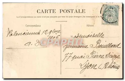 Valenciennes — O Hotel de Ville — editor anônimo, n° 44 — Verso