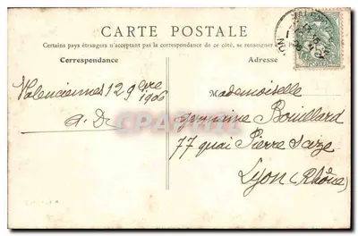 Valenciennes — Monument Froissart — B. F., Paris — Verso