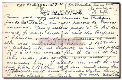 Le Pouliguen — A Costa rochosa perto dos Korrigans — n° 863 — Verso