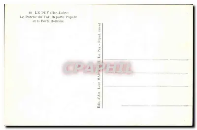 Le Puy (Alta Loira) — Il Portale del Forte e la Porta Romana — Editore: Léon d'Art — Verso