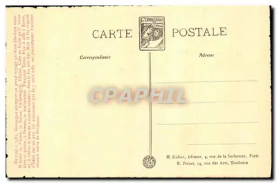 Montaigne odwiedza Le Tasse w jego celi — według obrazu Graneta — Muzeum w Montpellier — Rewers