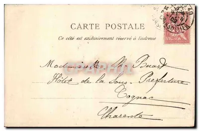 Paryż - Katedra Notre-Dame - Przytulny dom — widok katedry z wieżą północną i portalu, wydawca Jombrousse, nr 66 — Rewers