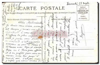 Château de Moulin — Loir-et-Cher — Construction du XVIIe siècle — Édition spéciale du Chocolat Poulain — Verso
