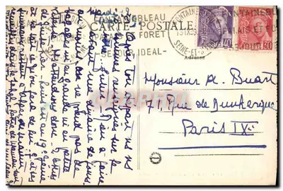 Hoedje van de Jockey — Bos van Fontainebleau — Collectie L. M. — Achterkant