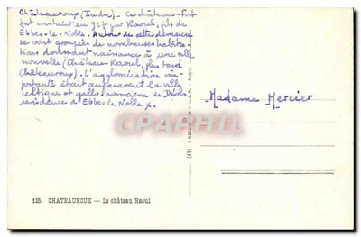 Châteauroux (Indre) — Zamek Raoul — wydawca Réal-Anato, Paryż, nr 125 — Rewers