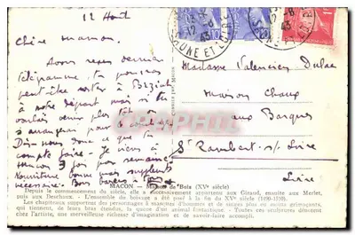 Casa de Madeira — Macon — Editor C. Léon, número de série não visível — Verso