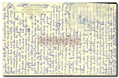Châteauroux — Dzwonnica starej Abbatii Déols, założonej w 917 — Wydawnictwo Au E. (n° 752) — Rewers