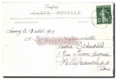 Cluny — Kościół i Plac Notre-Dame — B. F. Chalon-sur-Saône, n°10 — Rewers
