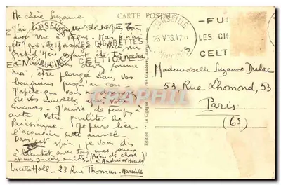 Nîmes - Canal Romano - O Grande Lago — Edição La Cigogne, n° 259 — Verso