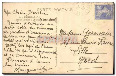 Casa Rostand em Arnaga — Cambo (B.P.) — Yobled — Verso