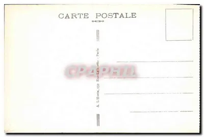 Las Compiègne — Wewnętrzna część wagonu Marszałka Focha, w którym został podpisany Armistice, 11 listopada 1918 — L'Hôte, Paryż — Rewers