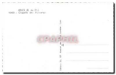 Kaplica Alyscamps — Arles (B. du Rh.) — Wydawnictwo S.L. Lyon — Rewers