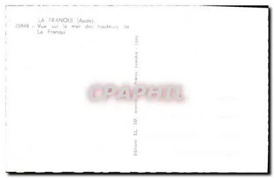 La Franqui (Aude) — Widok na morze z wysokości La Franqui — Wydawnictwo Braci Lumière, Lyon — Rewers