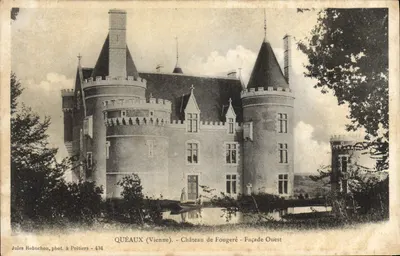 Quéaux (Vienne) - Castelo de Fougeré - Facha Oeste — Jules Robuchon, fot. em Poitiers - 434