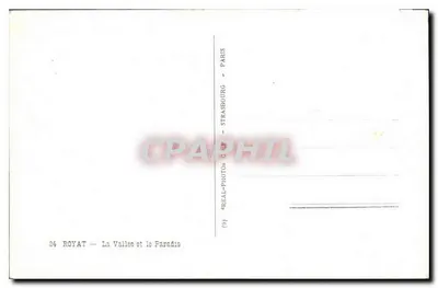 Cap — Widok panoramiczny — ROYAT — La Vallée et le Paradis — Rewers