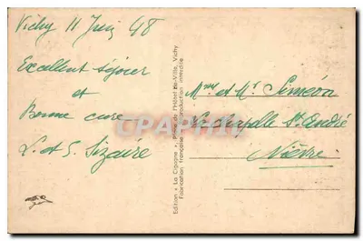 Vichy — Park Célestins — La Cigogne, wydawca nr 392 — Rewers