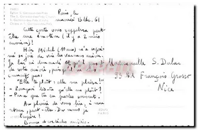 Paryż, katedra Świętego Germain-des-Prés — widok panoramiczny — Édug Paryż n° 6334 — Rewers