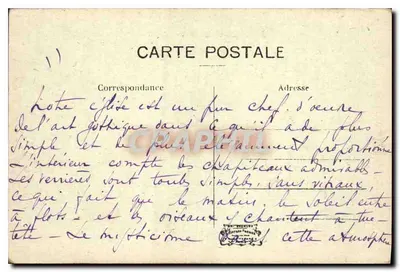 Saint-Leu-d'Esserent — Katedra — Wydawca: C. Béguin — Rewers