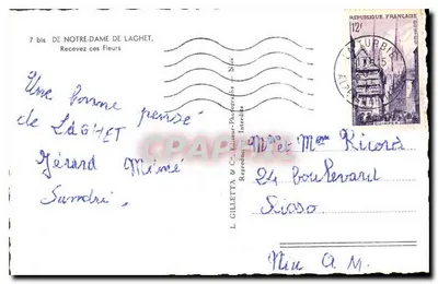 Notre-Dame de Laghet — reprodukcja fotograficzna — L. Gilletta & Cie, Nice — Rewers