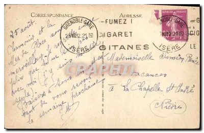 Chamonix-Mont-Blanc — Kolej Montenvers — Aiguille du Dru — LL. n°73 — Rewers