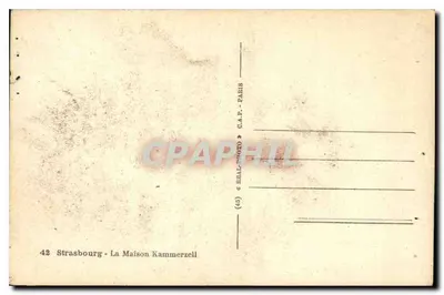 Strasbourg - La Maison Kammerzell — wydawca REAL-NHOTO, n°42 — Rewers