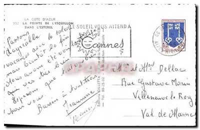 De punt van Esquillon — De Côte d'Azur — Uitgave Gilletta, nr. 352 — Achterkant