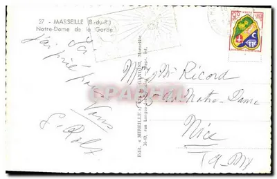 Nossa Senhora da Guarda — Marselha — Ed. « Mireille » — Verso