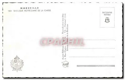 Marseille — Basílica Nossa Senhora da Guarda — Edição Especial da Basílica — Verso