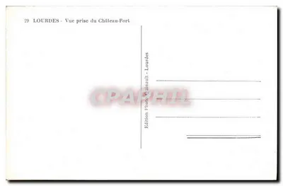 Lourdes — Widok z Zamku — Wydawnictwo Foto Quinault, n°29 — Rewers