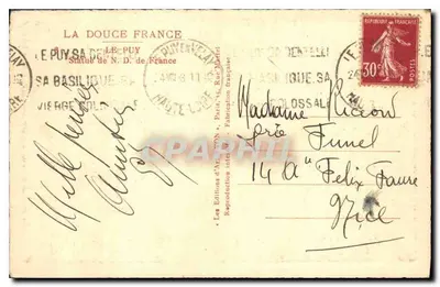 Estátua de Nossa Senhora da França — Le Puy-en-Velay — Edições d'Art VOG — Verso